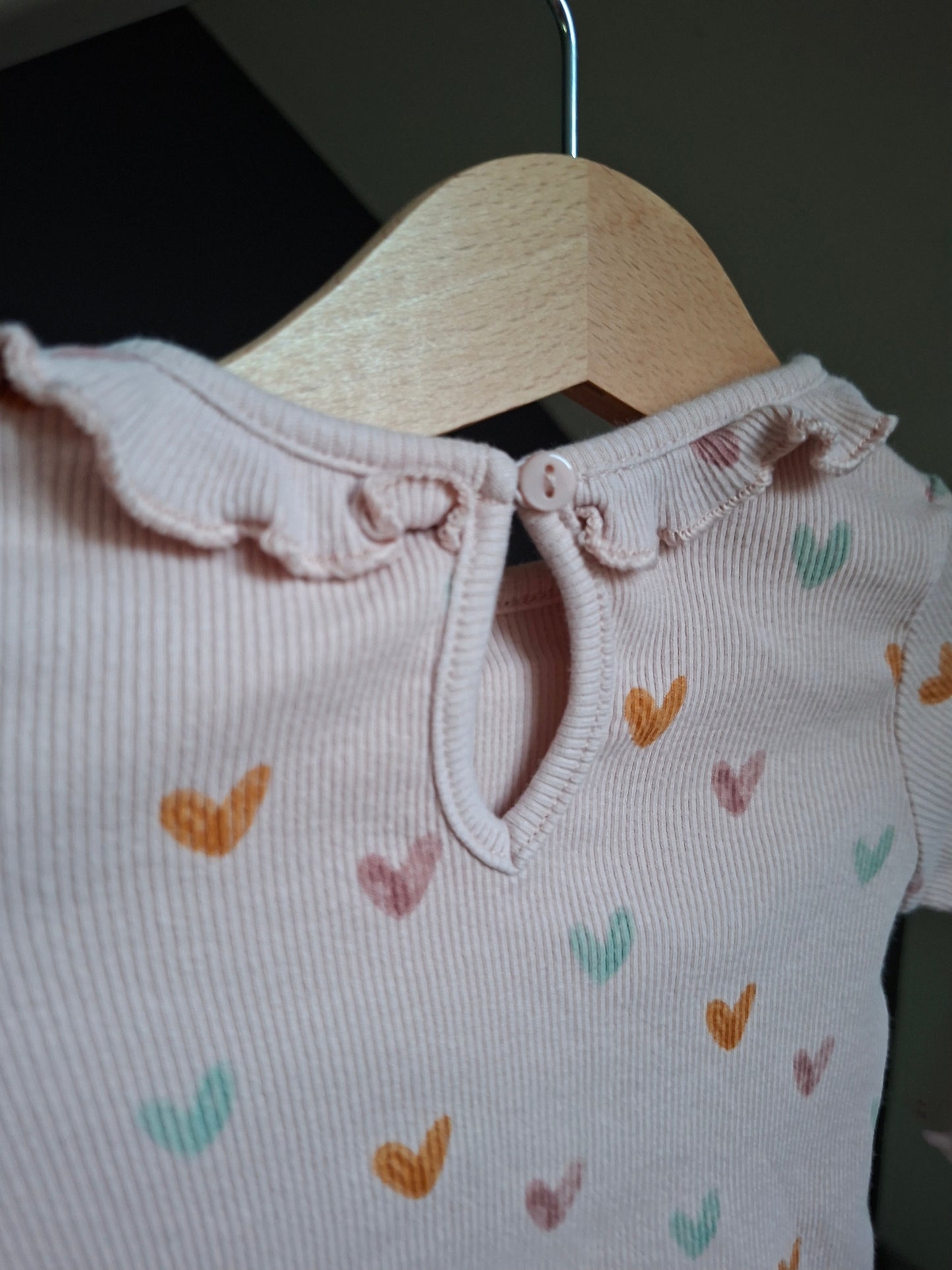 T-shirt côtelé coeur