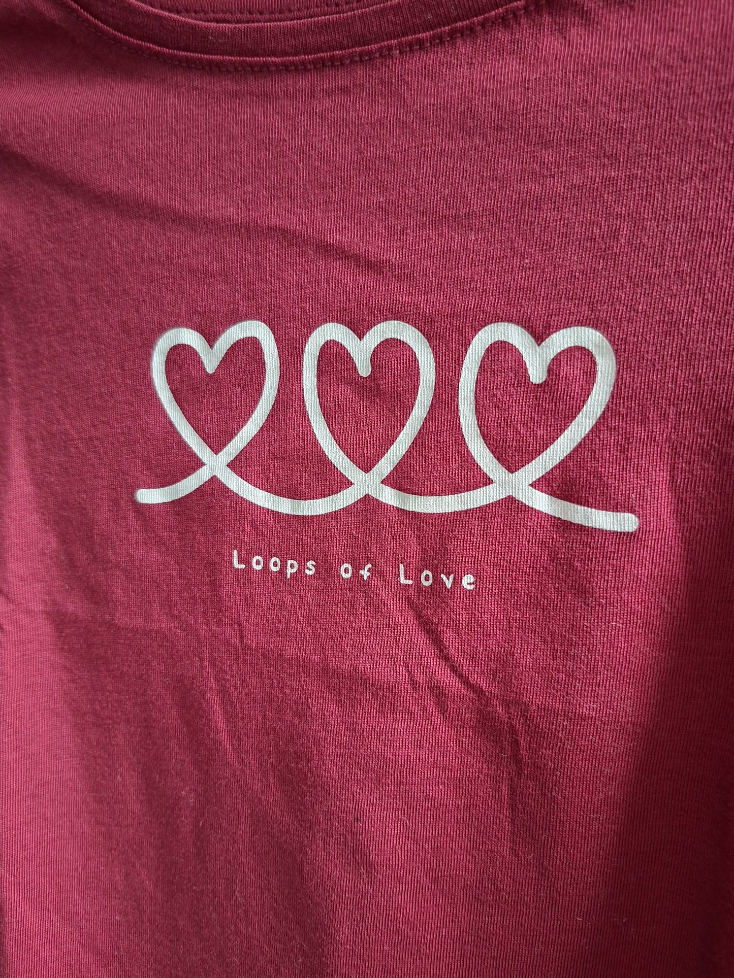 T-shirt bordeau cœur