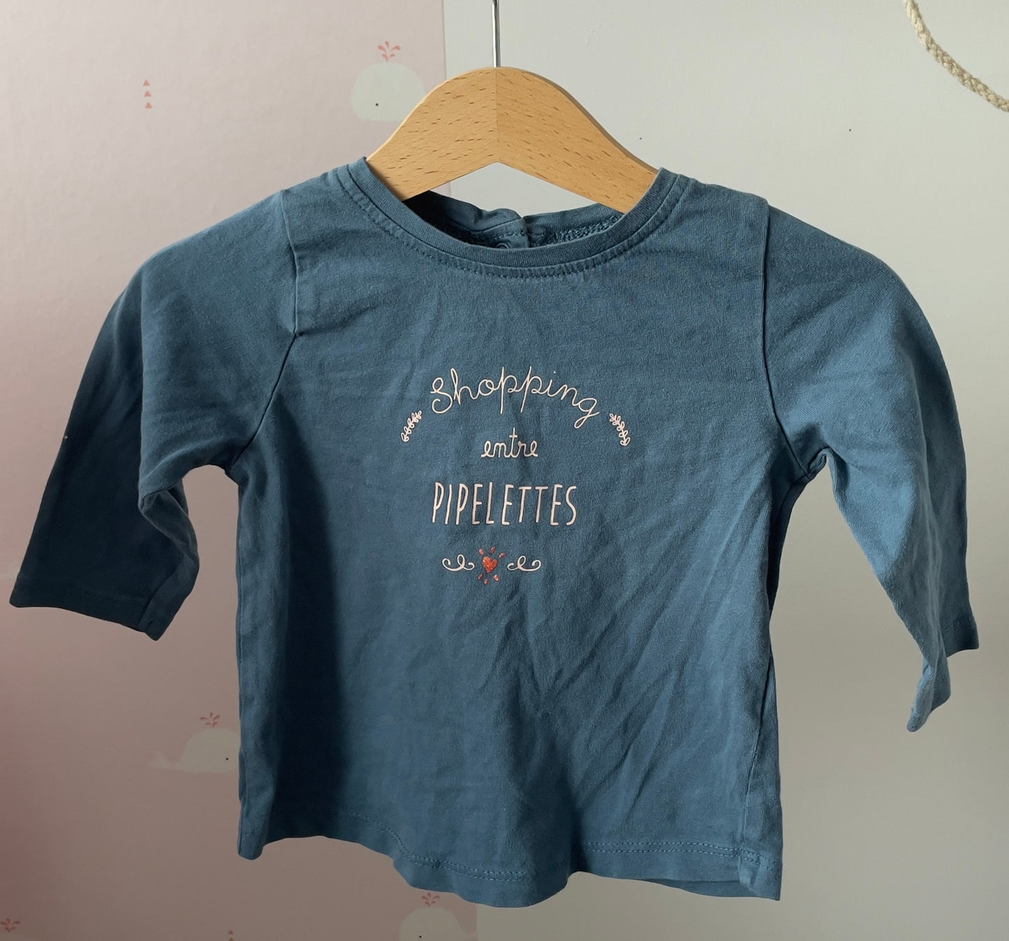 T-shirt bleu canard 9 mois