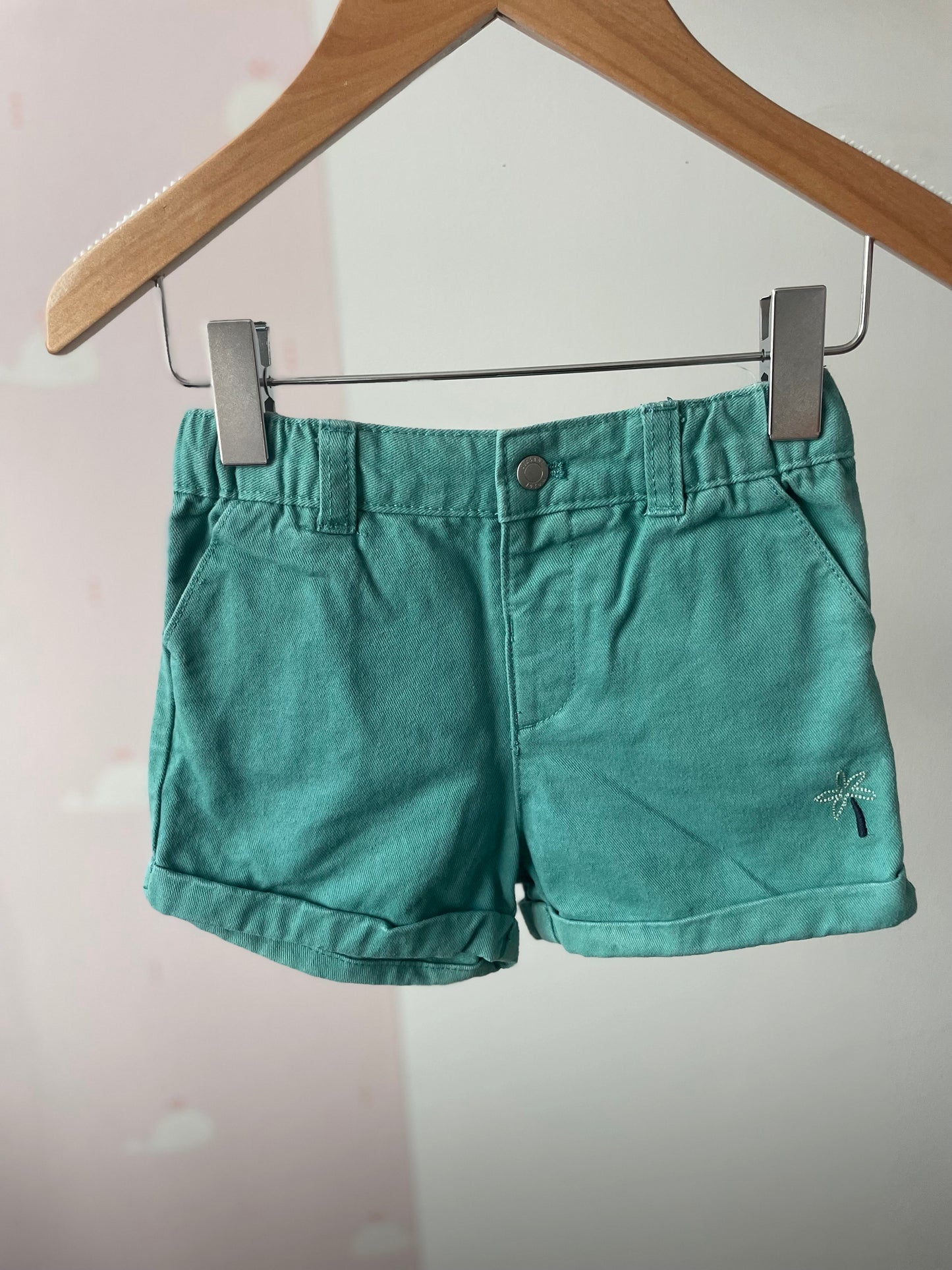 Short bleu/vert 18 mois
