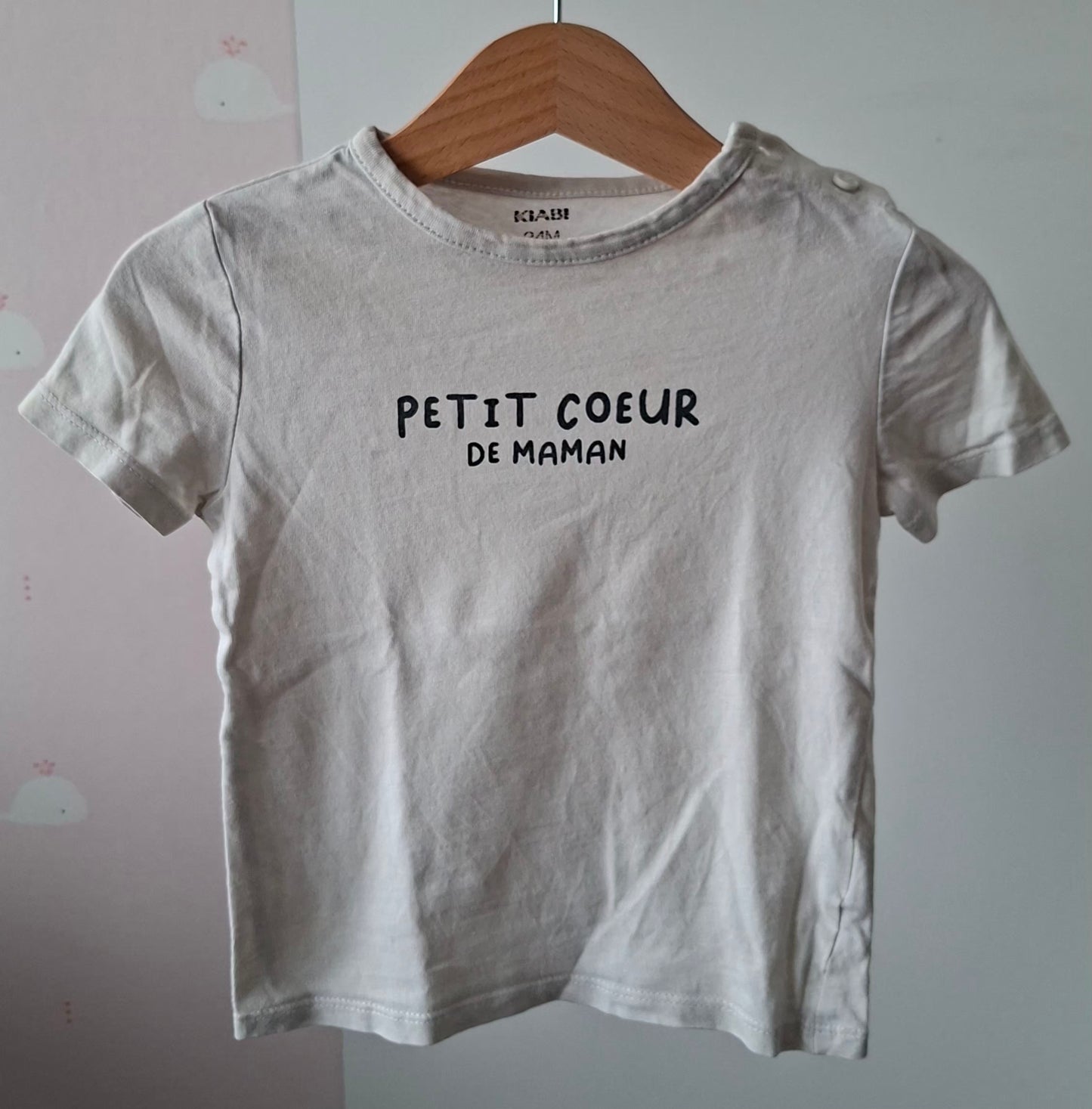 T-shirt petit coeur 2 ans
