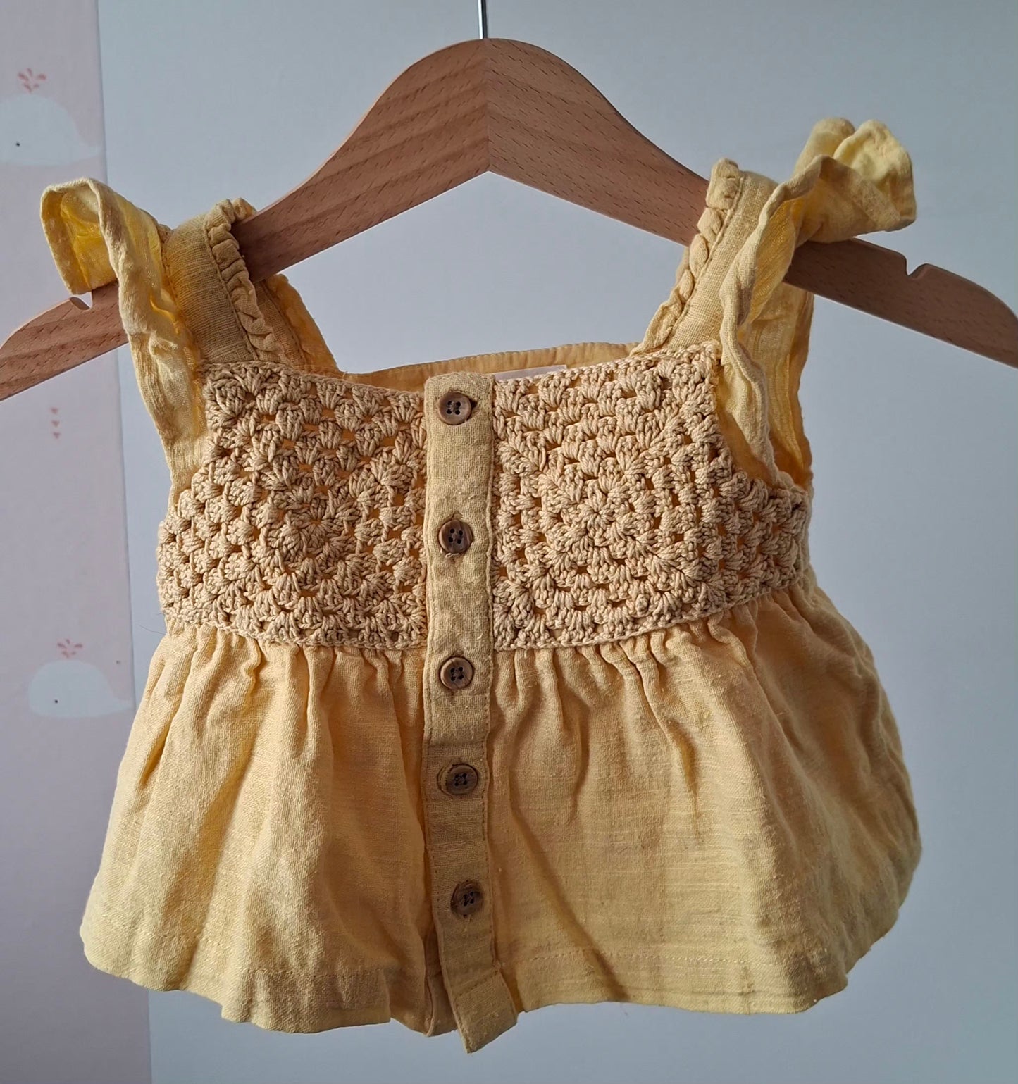 Débardeur jaune 0-3 mois