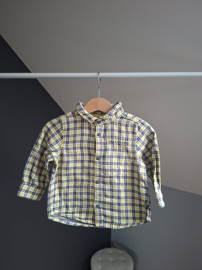 Chemise à carreaux jaune