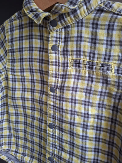 Chemise à carreaux jaune