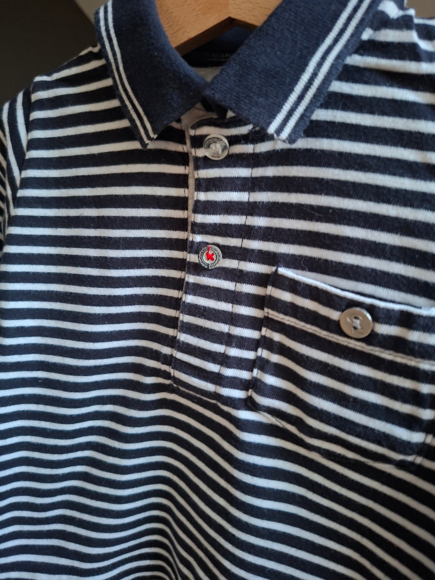 Polo rayé noir et blanc