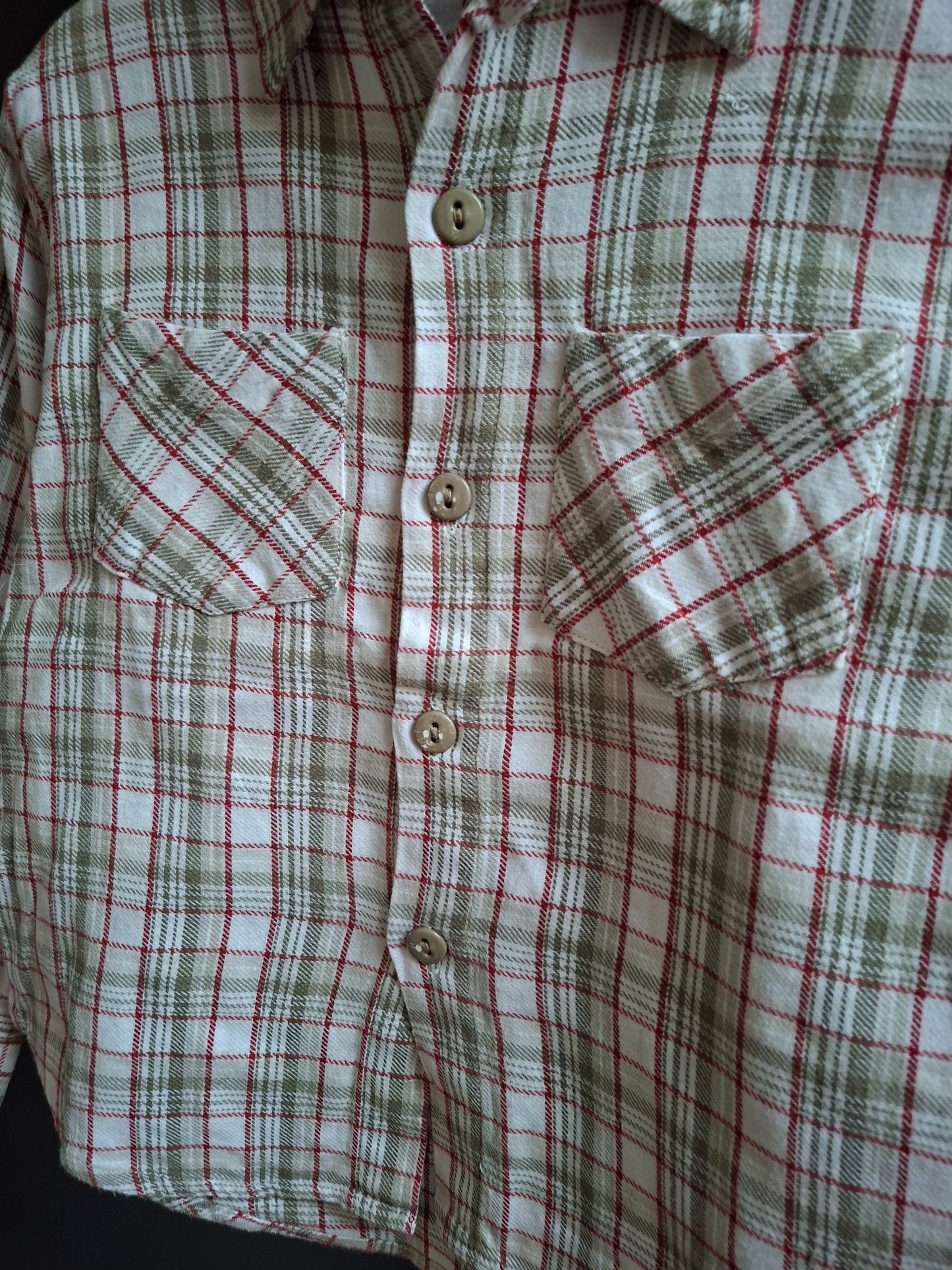 Chemise à carreaux taupe
