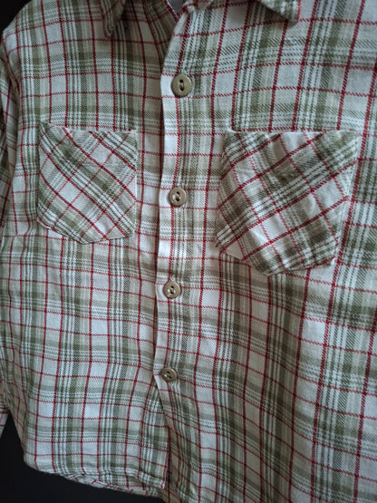 Chemise à carreaux taupe