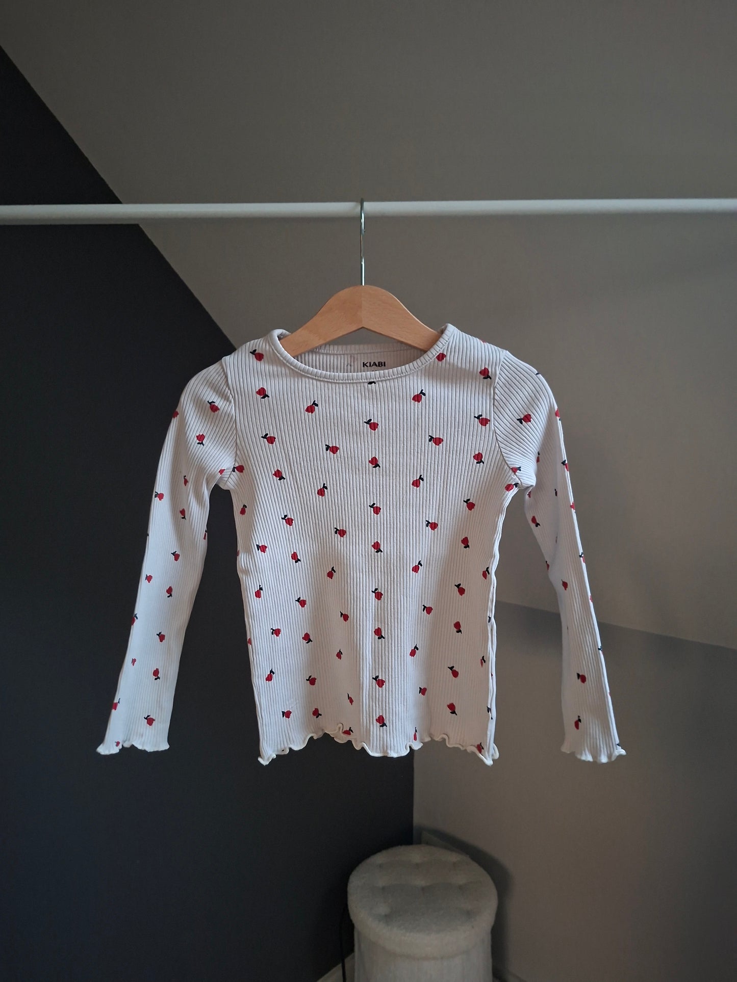 T-shirt côtelé fleurs