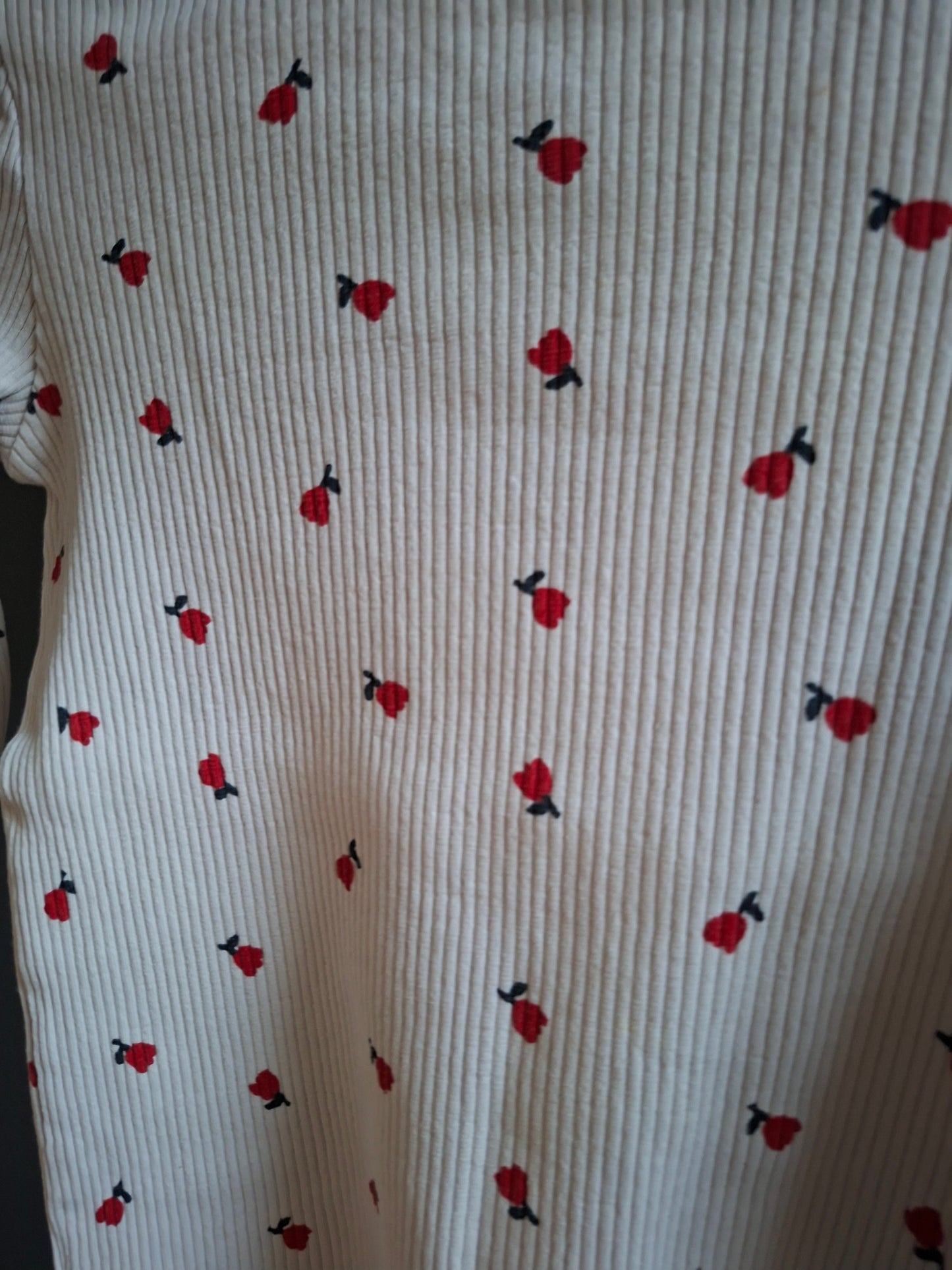 T-shirt côtelé fleurs