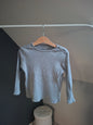 T-shirt côtelé gris