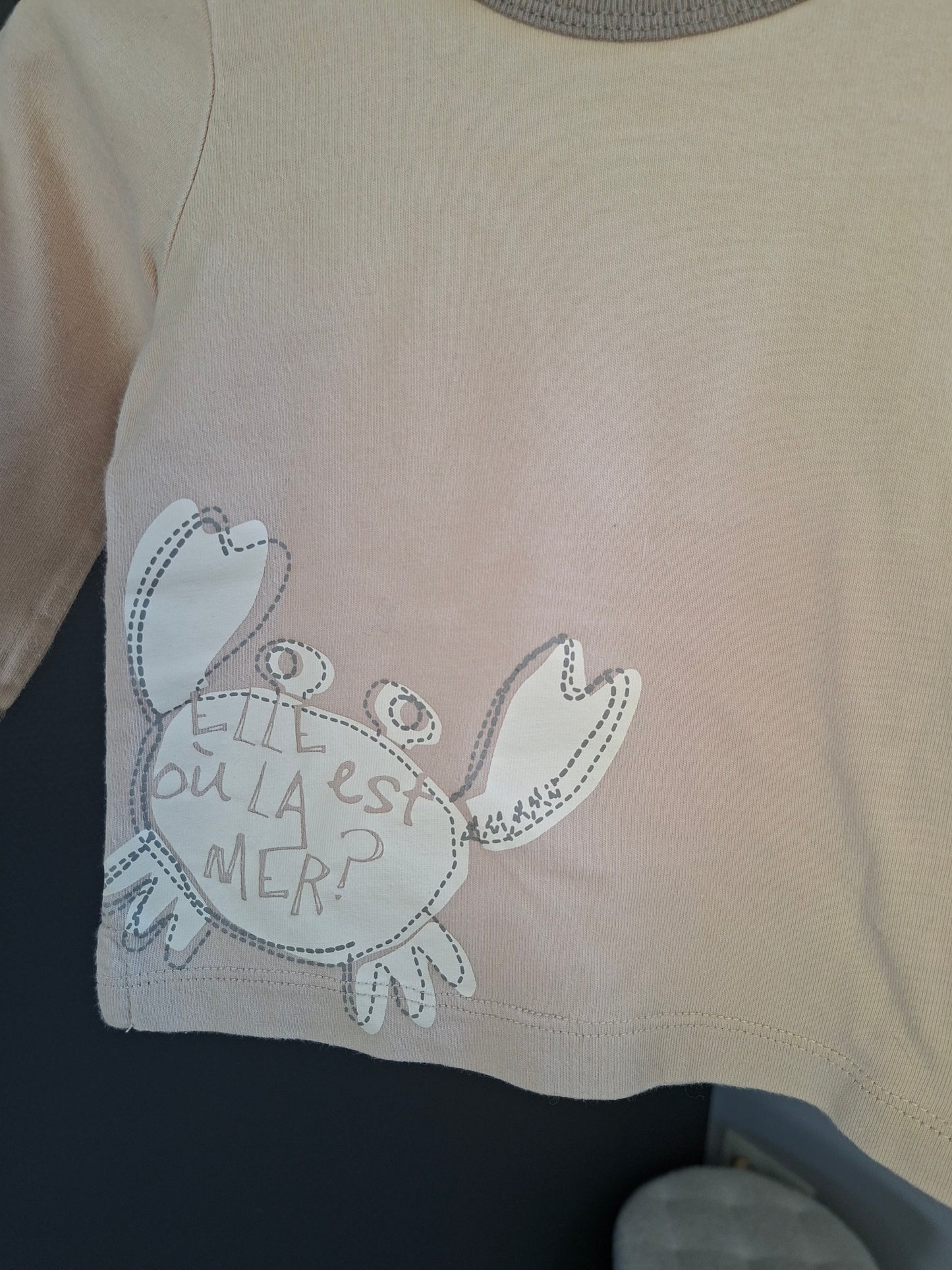 T-shirt crabe beige