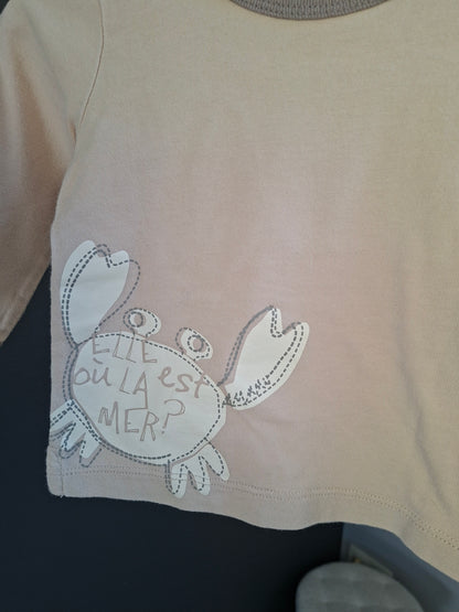 T-shirt crabe beige