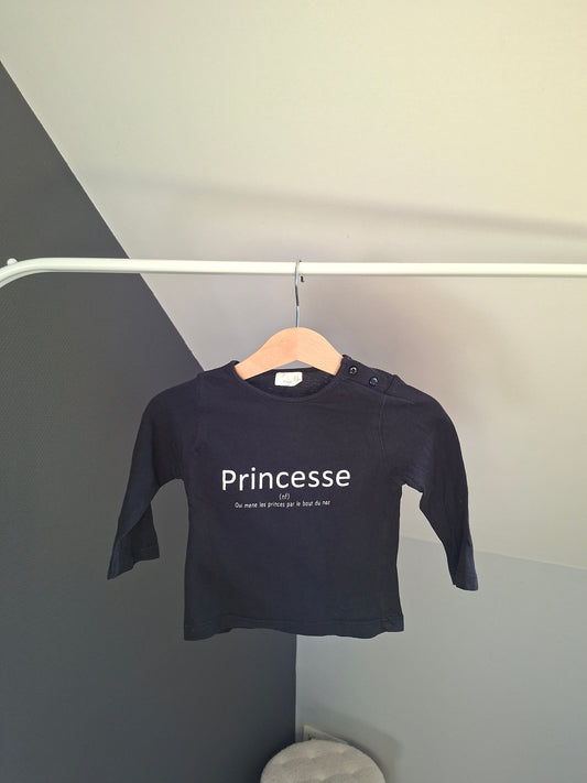 T-shirt princesse 12 mois