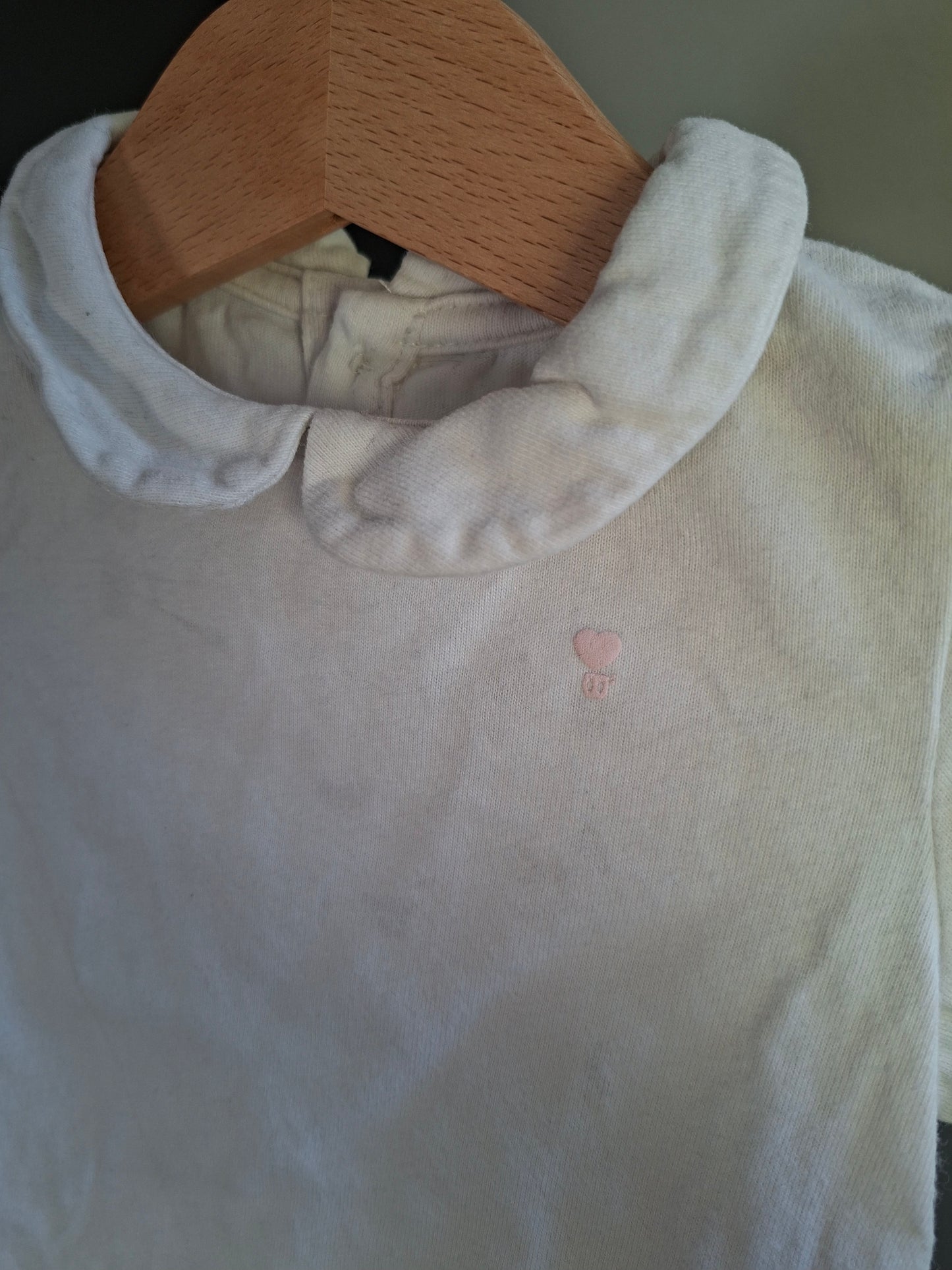 T-shirt blanc col claudine