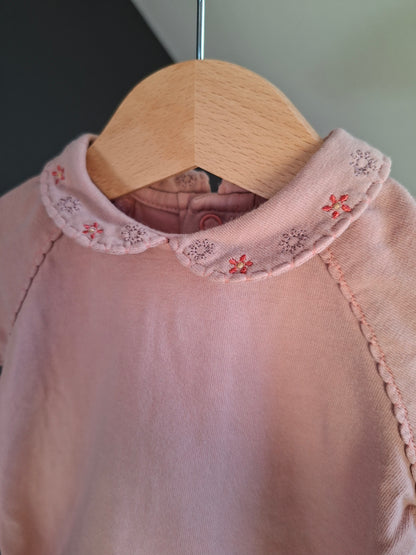 T-shirt broderie rose