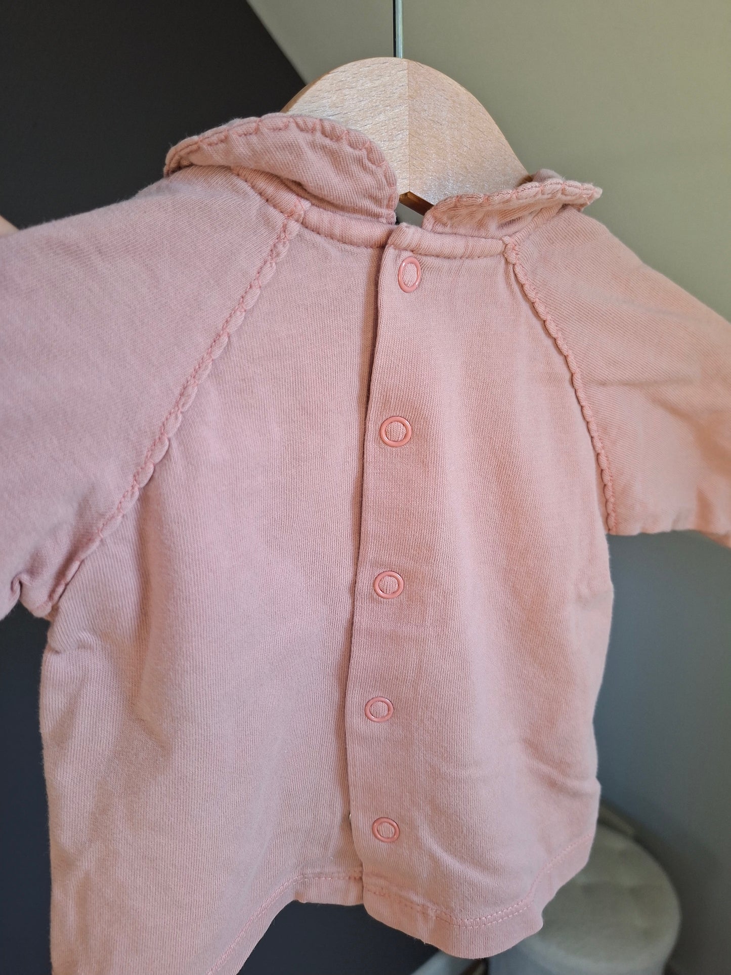 T-shirt broderie rose