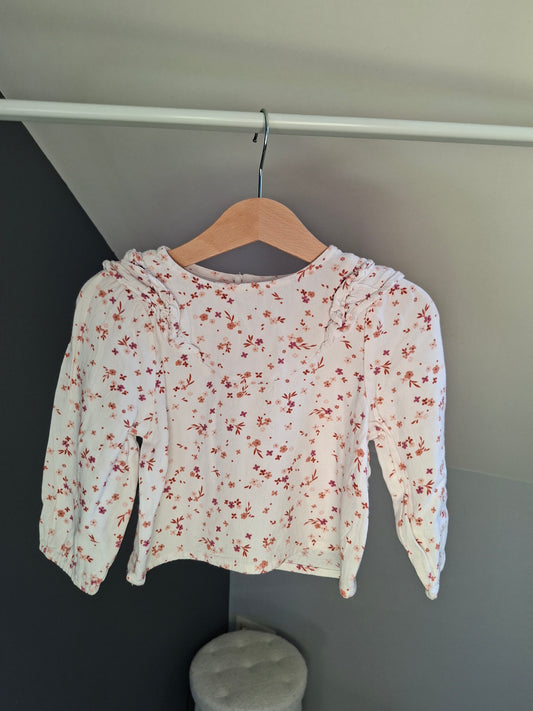 T-shirt blouse fleuris 18-24 mois