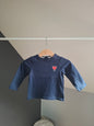 T-shirt marine cœur