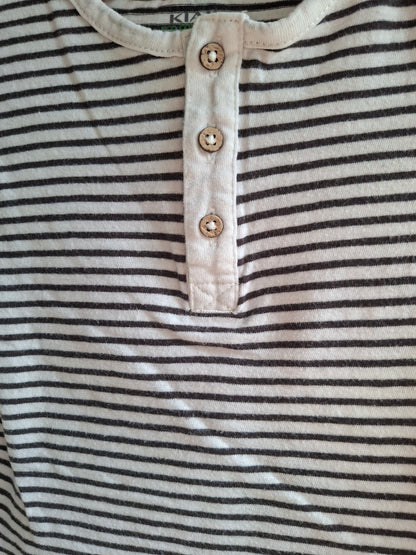 T-shirt rayé noir et blanc