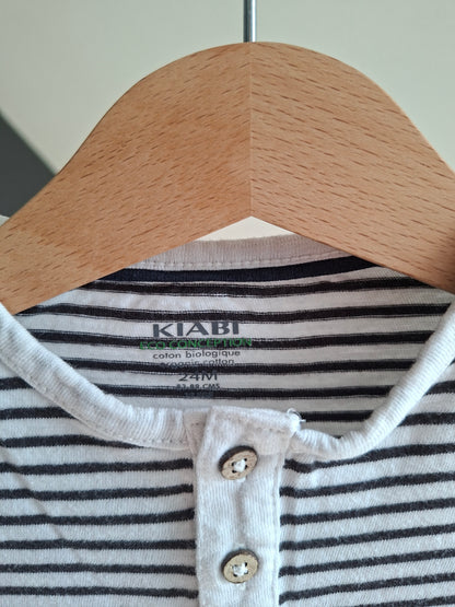T-shirt rayé noir et blanc