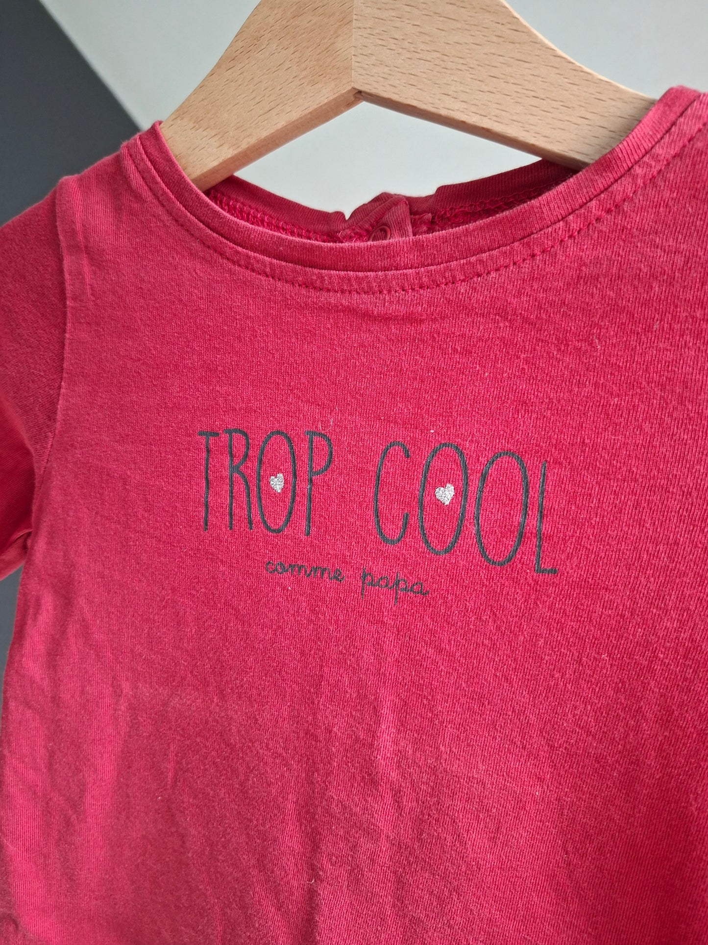 T-shirt "trop cool comme papa"