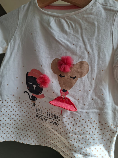T-shirt chat/souris