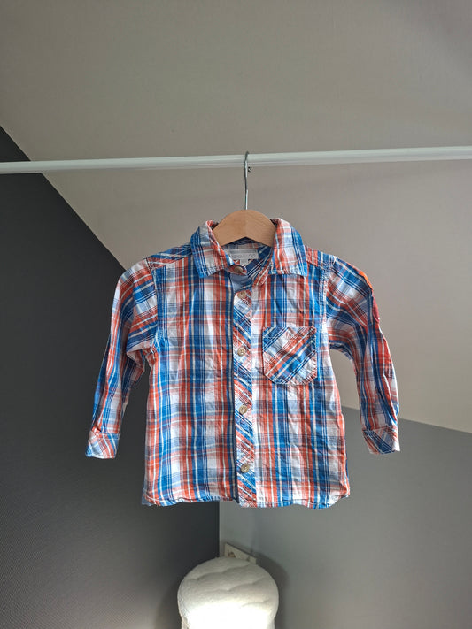 Chemise à carreaux tricolore 18 mois