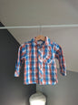 Chemise à carreaux tricolore