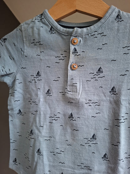T-shirt bleu bateau