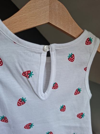 T-shirt blanc fraises
