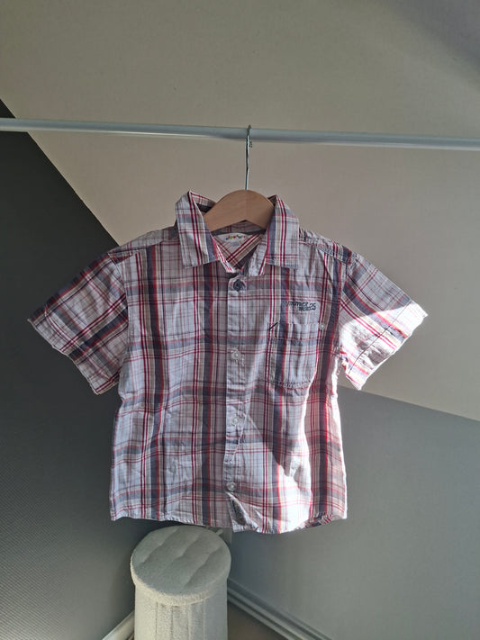 Chemise à carreaux rouge 4 ans