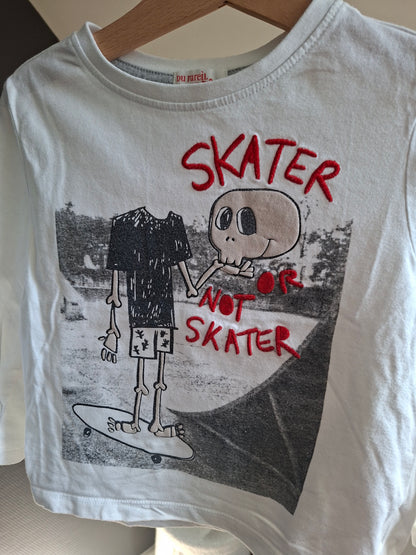 T-shirt "skater or not skater"