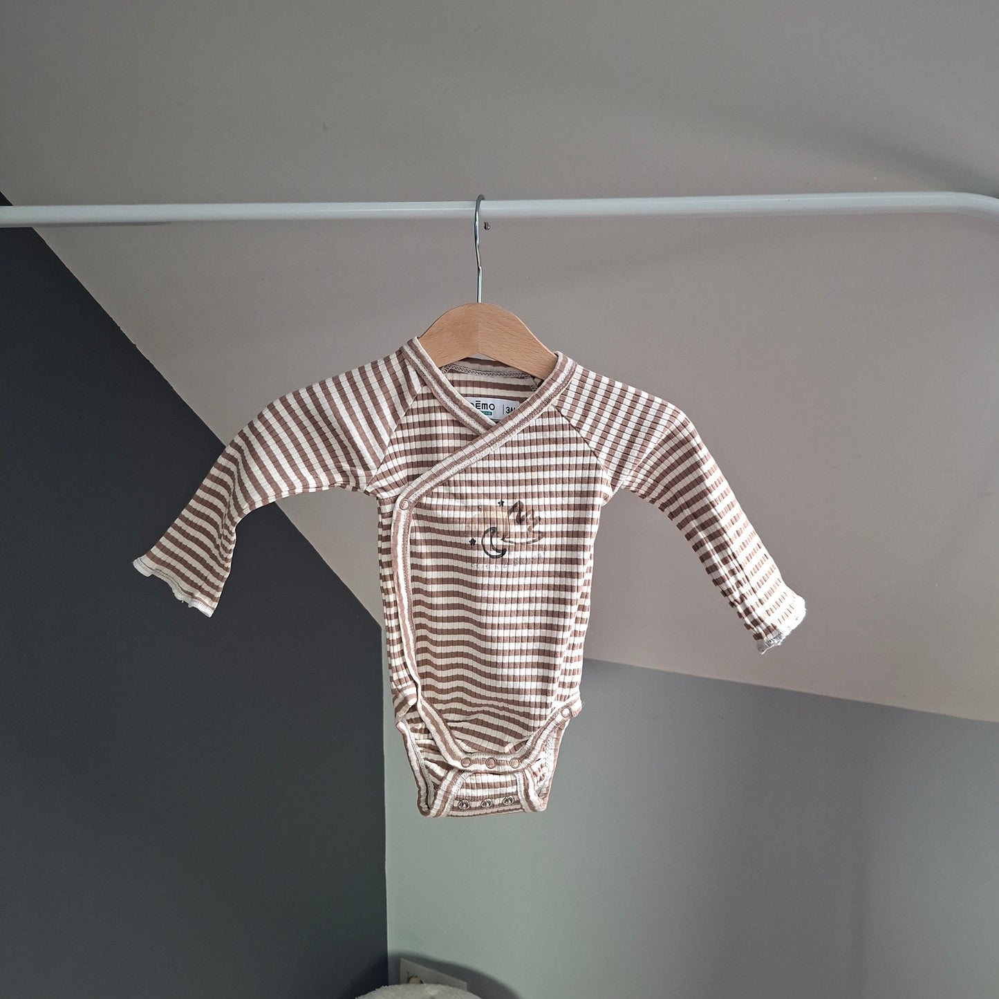 Body rayé marron/crème