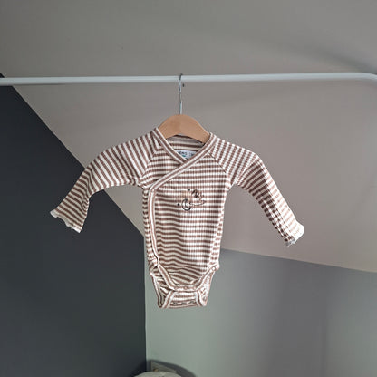 Body rayé marron/crème