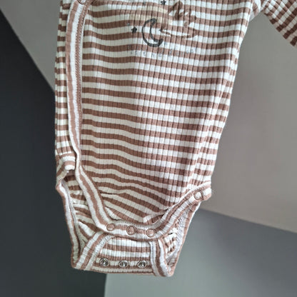 Body rayé marron/crème