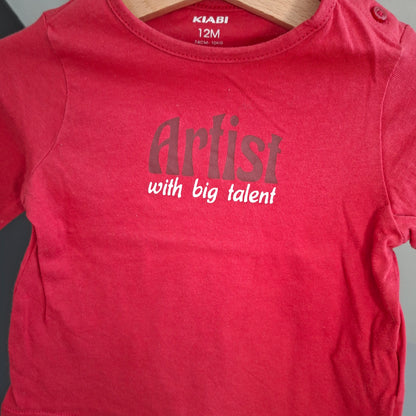 T-shirt "artist with big talent"