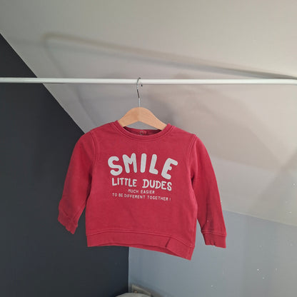Pull rouge "smile"