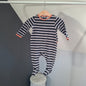Pyjama rayé noir/gris