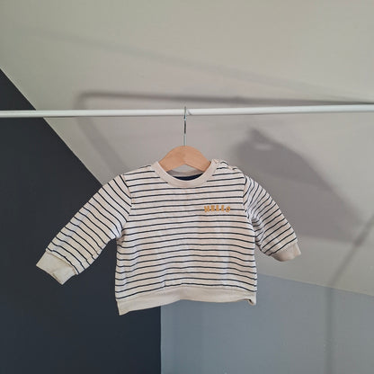 Pull rayé "hello"