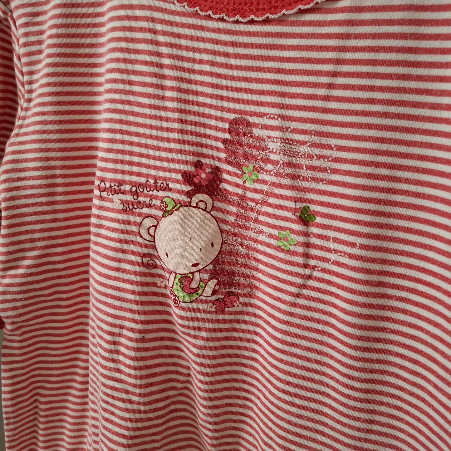 Pyjama rayé rouge 24 mois
