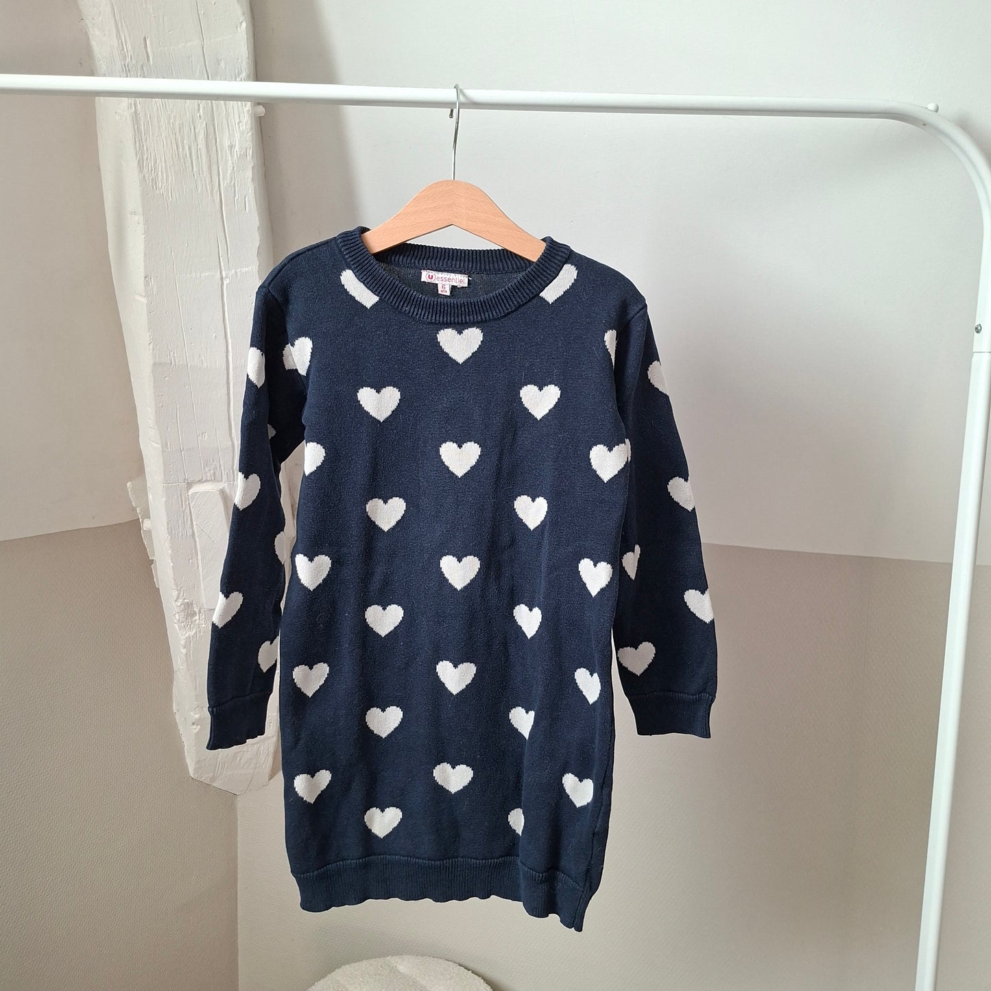 Robe marine cœur 6 ans