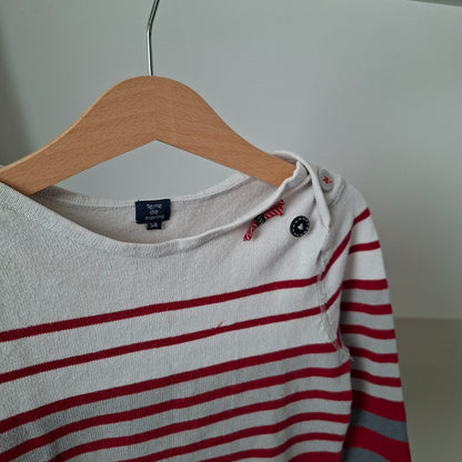 Pull rayé tricolore 5 ans