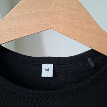 T-shirt noir "strass" 5 ans