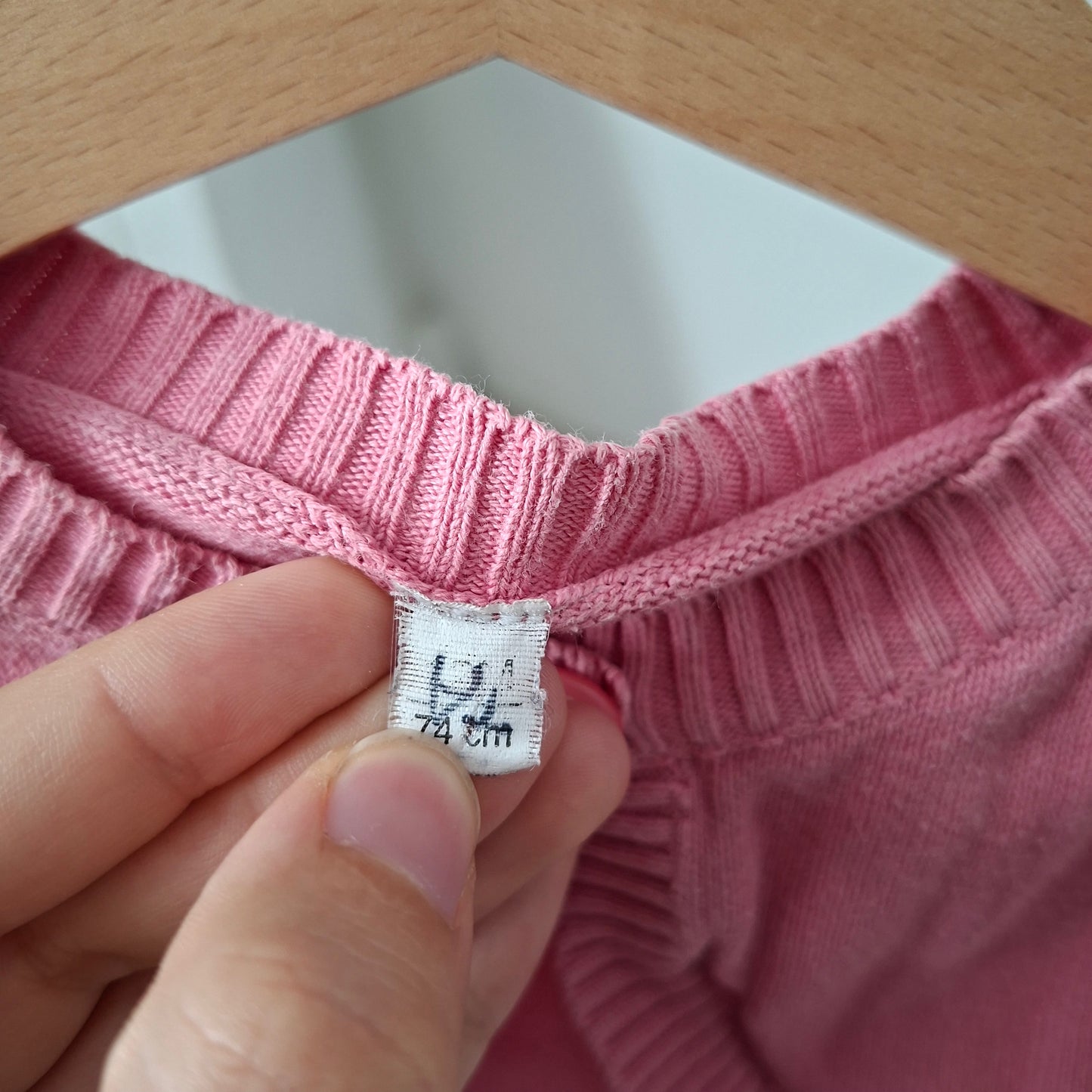Gilet rose 12 mois