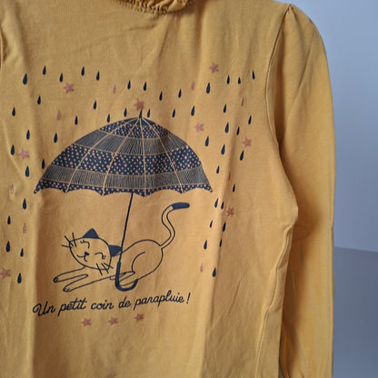 T-shirt jaune "parapluie" 5 ans