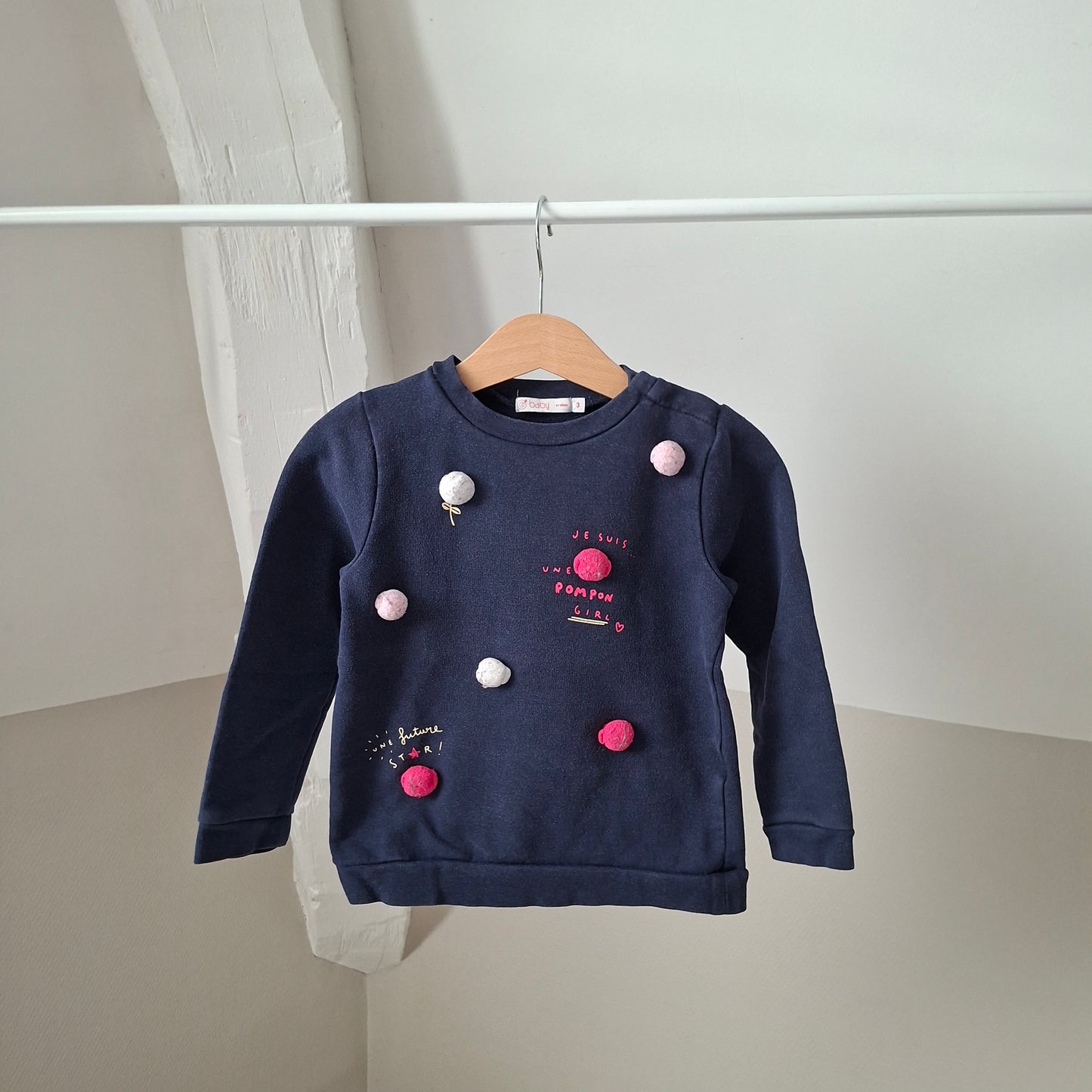 Pull "pompon girl" 3 ans