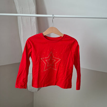 T-shirt rouge étoile 3 ans