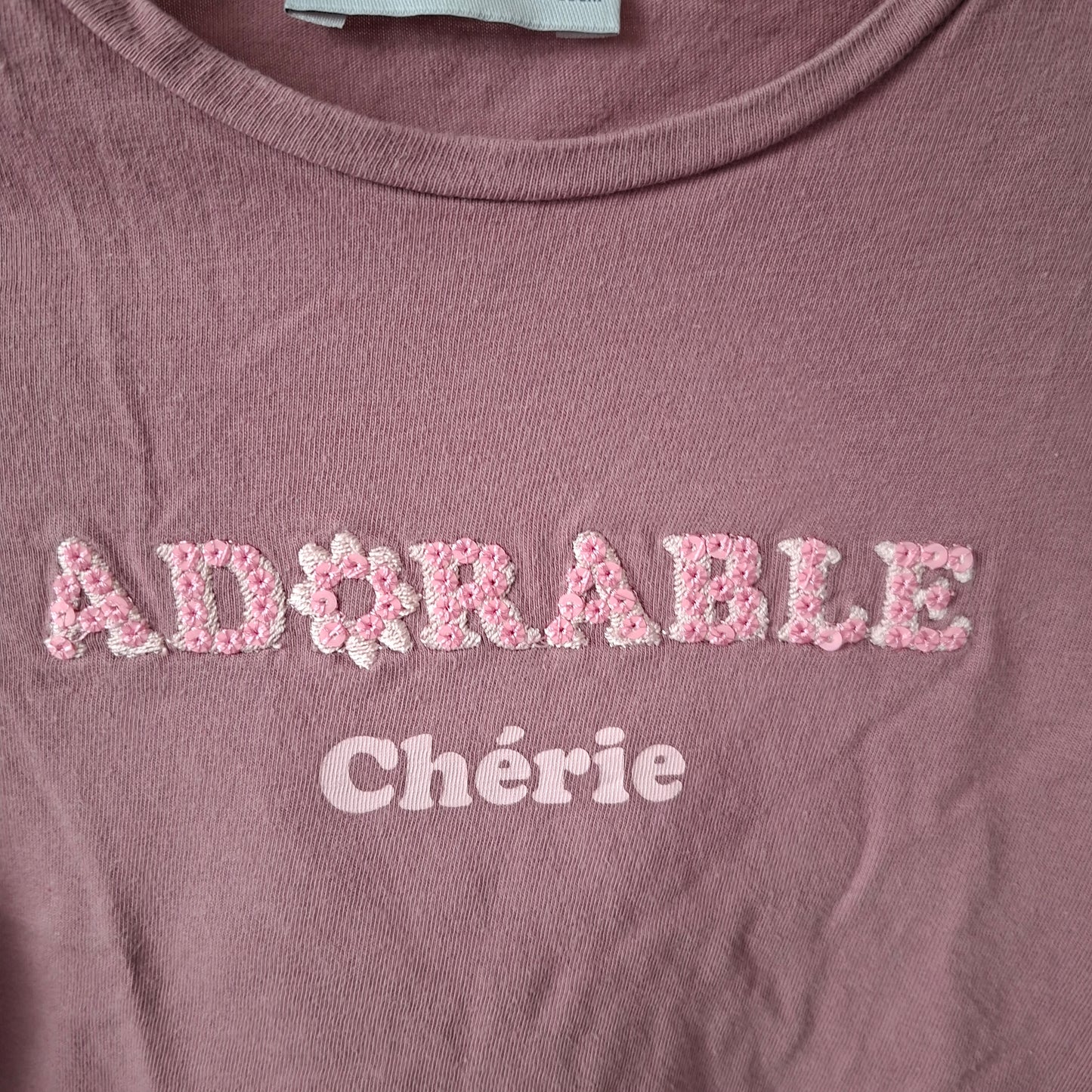 T-shirt "adorable chérie" 3 ans