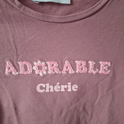T-shirt "adorable chérie" 3 ans