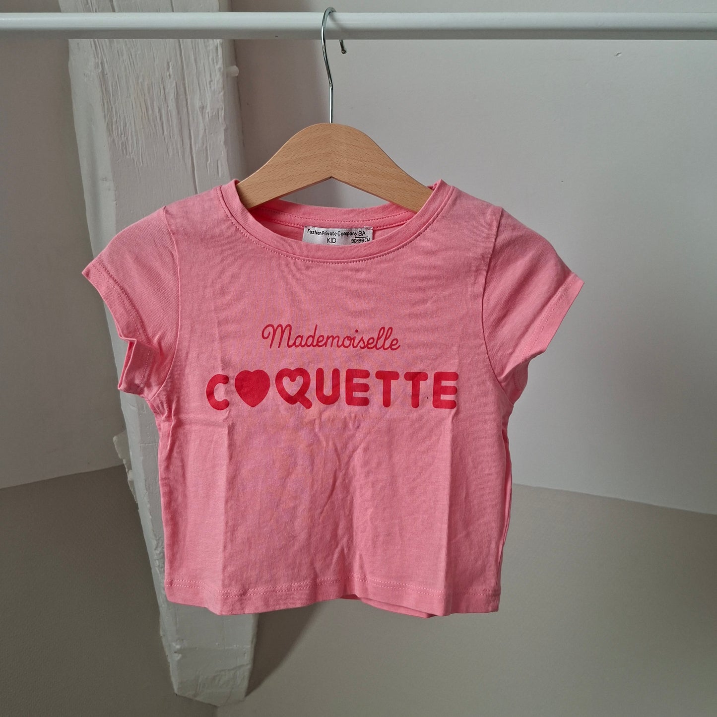 T-shirt "mademoiselle coquette" 3 ans